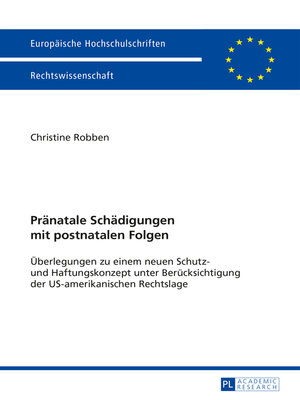 cover image of Praenatale Schaedigungen mit postnatalen Folgen